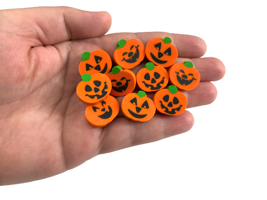 Mini Halloween Jack-o'-Lantern Pumpkin Erasers for Classroom Rewards, Learning & Therapy