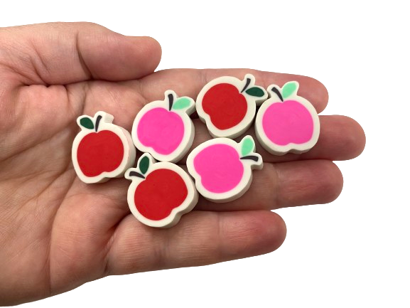 Mini Apple Erasers for Classroom Rewards, Learning & Therapy