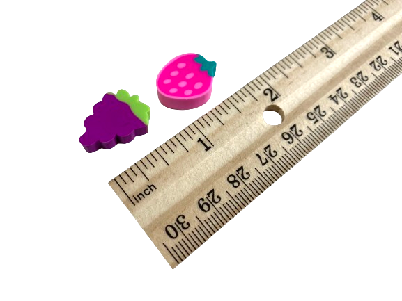 Mini Fruit Erasers for Classroom Rewards, Learning & Therapy