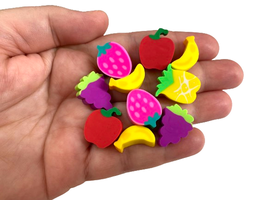 Mini Fruit Erasers for Classroom Rewards, Learning & Therapy