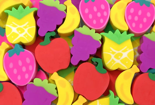 Mini Fruit Erasers for Classroom Rewards, Learning & Therapy