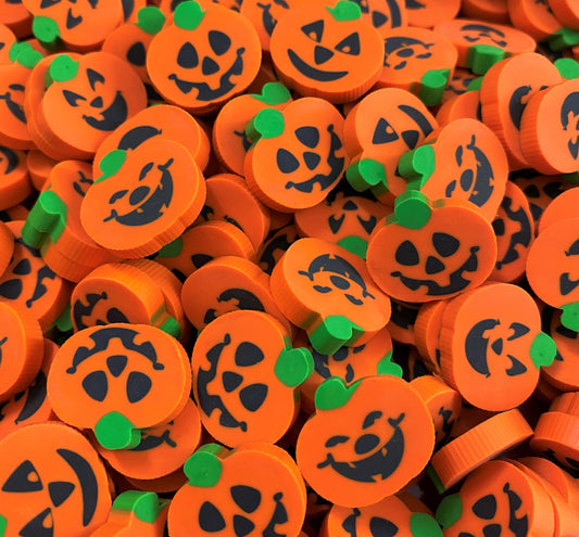 Mini Halloween Jack-o'-Lantern Pumpkin Erasers for Classroom Rewards, Learning & Therapy