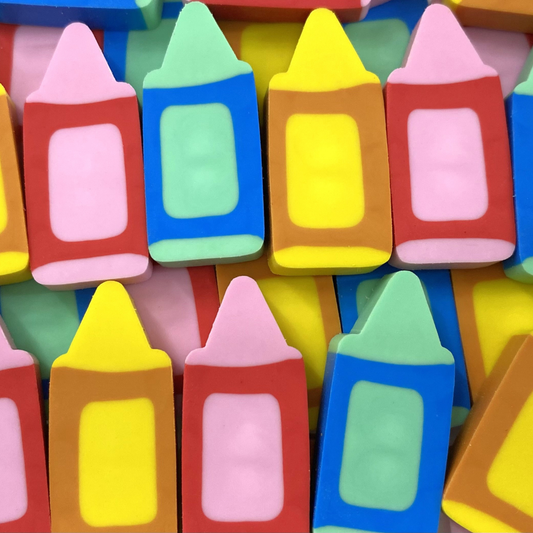 Pencil Crayon Mini Erasers | Mini Erasers Co.