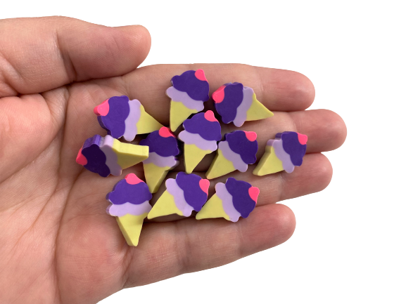 Mini Ice Cream Cone Erasers for Classroom Rewards, Learning & Therapy Activities | Mini Erasers Co.